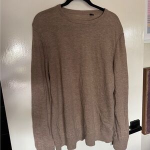 Theory Women’s Crewneck Sweater in Taupe Brown